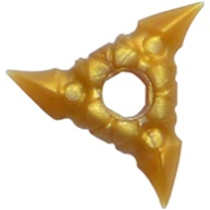 Lego shuriken, zlatá (19807a PEARL GOLD)